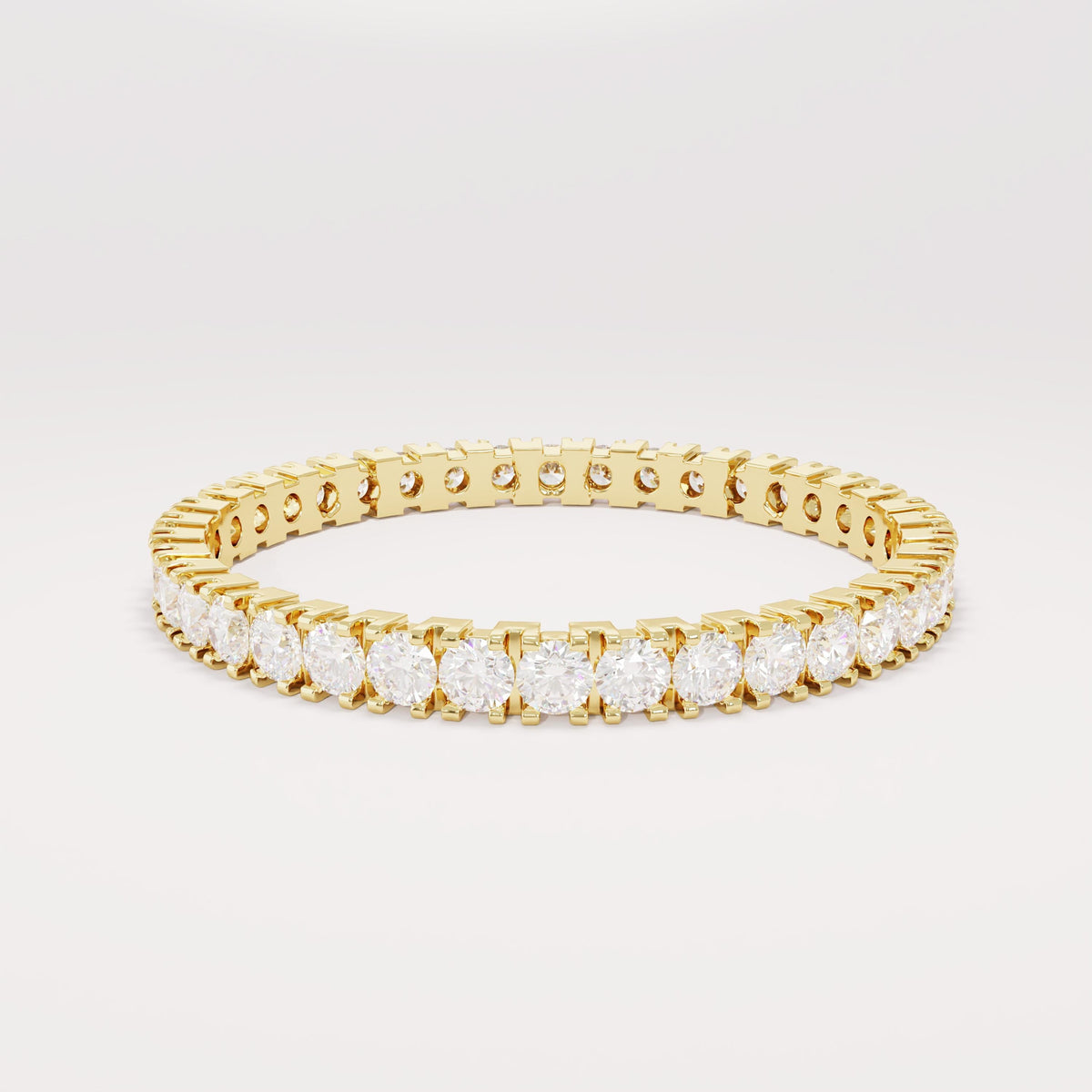 14k Solid Gold Diamond Eternity Band | Skinny Pave Wedding Ring | Dainty Stacking Bridal Jewelry Gift for Her
