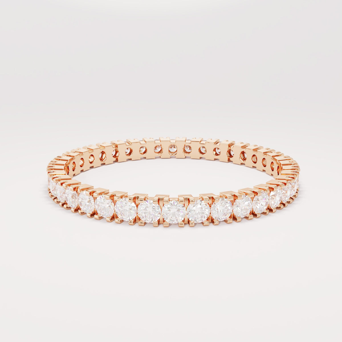 14k Solid Gold Diamond Eternity Band | Skinny Pave Wedding Ring | Dainty Stacking Bridal Jewelry Gift for Her