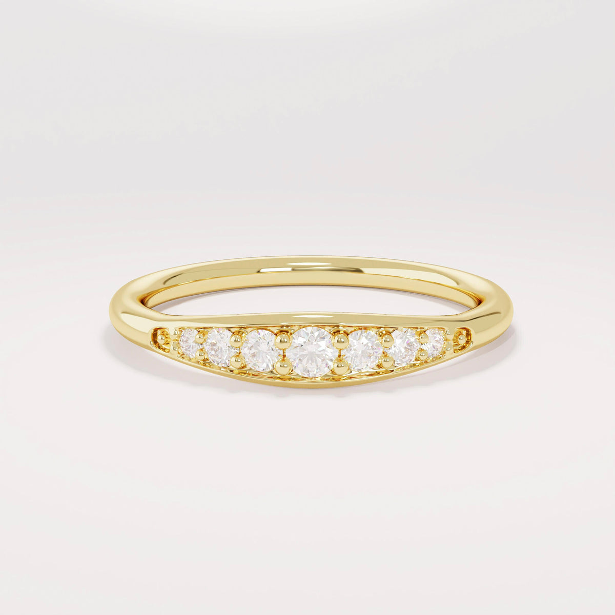 Diamond Wedding Ring 14k Solid Gold - Thin Dainty Band for Women, Perfect Promise Ring Gift for Mom, Wife & Ladies