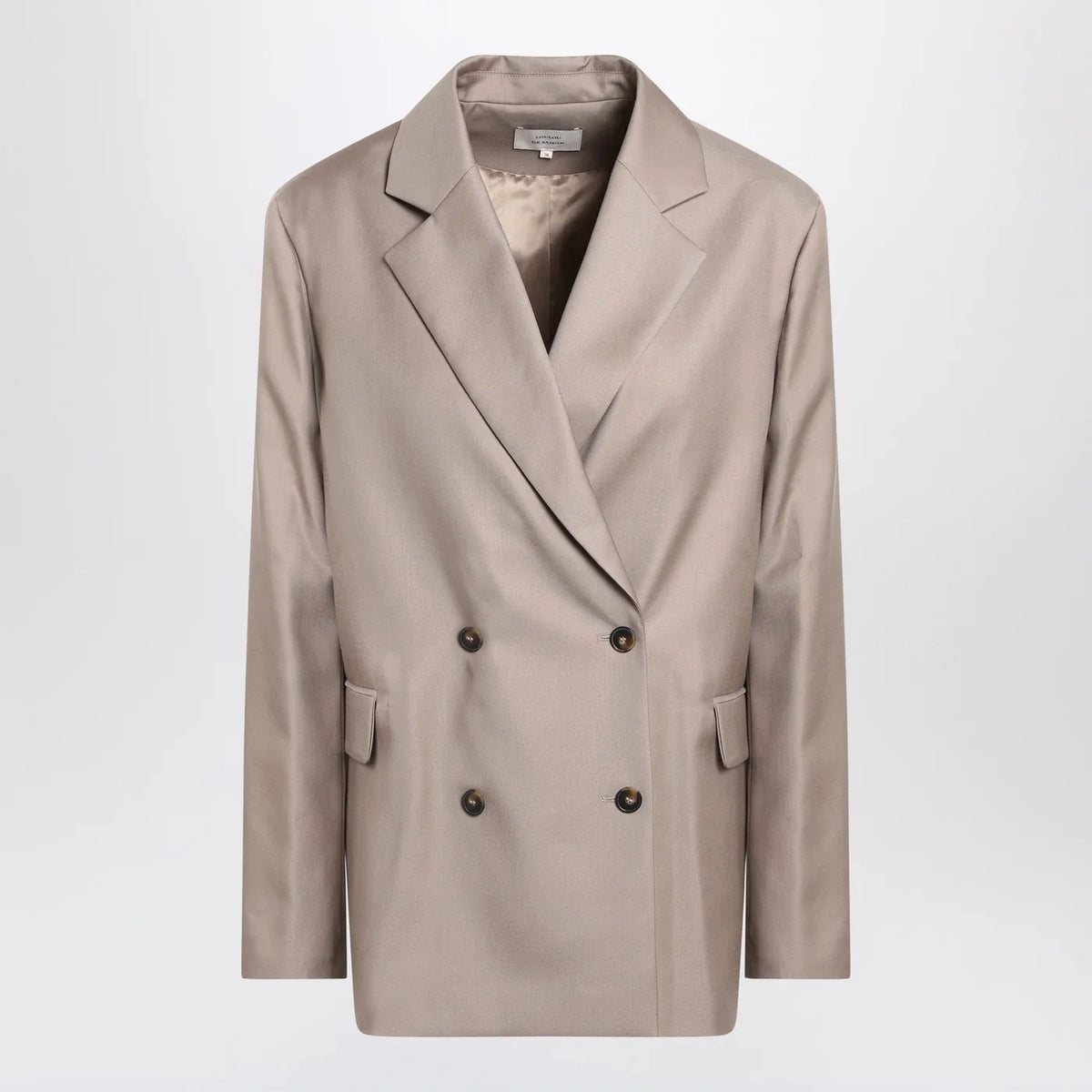 LouLou De Saison - Double-breasted wool jacket in taupe color