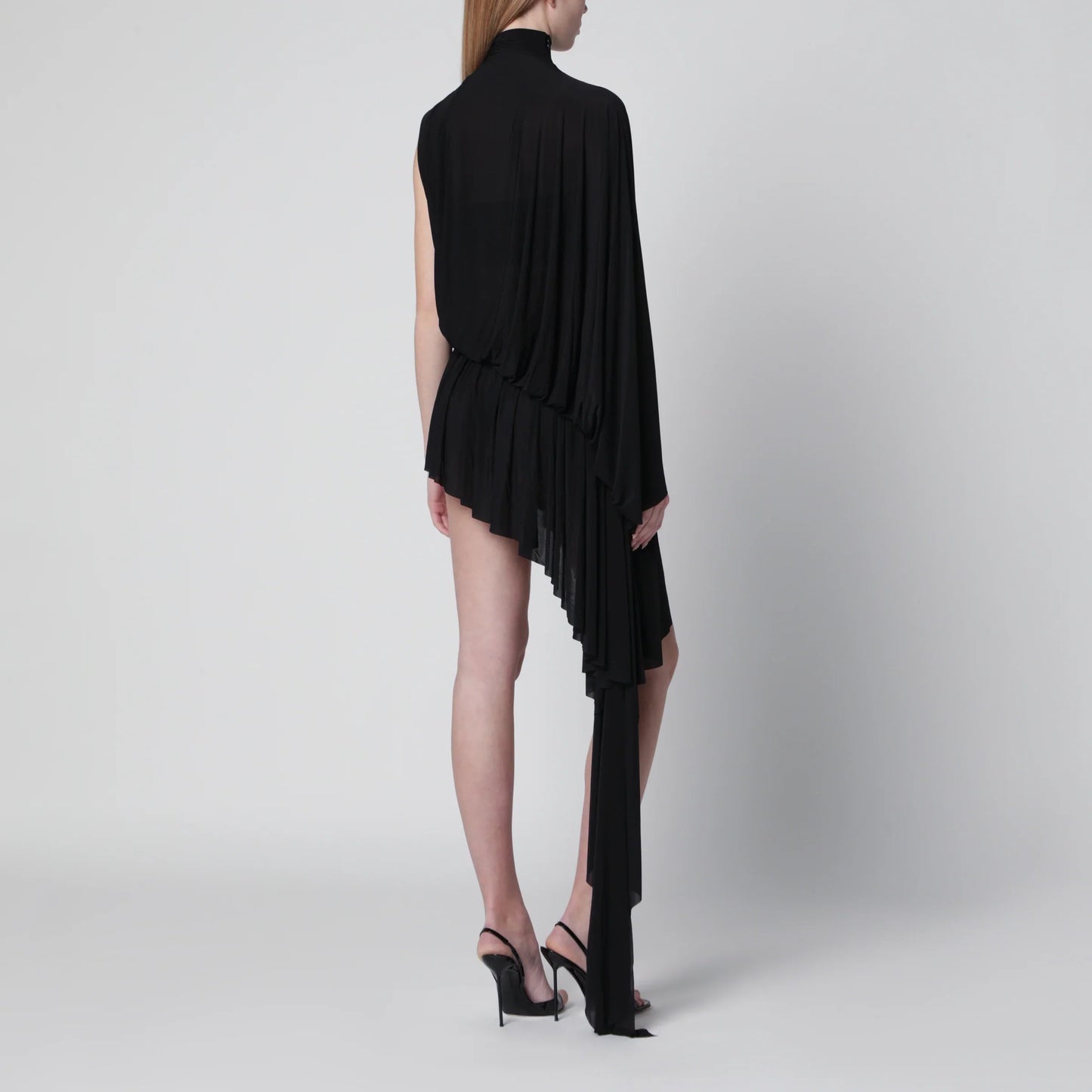 Francesco Murano - Black asymmetric turtleneck dress