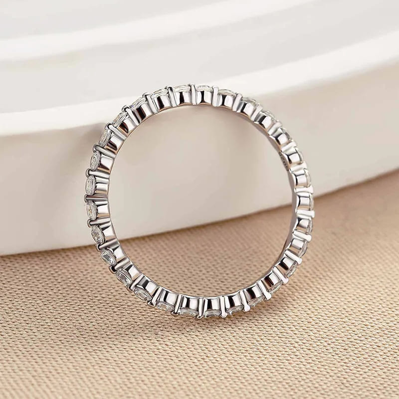 925 Sterling Silver Round Cut Eternity Band