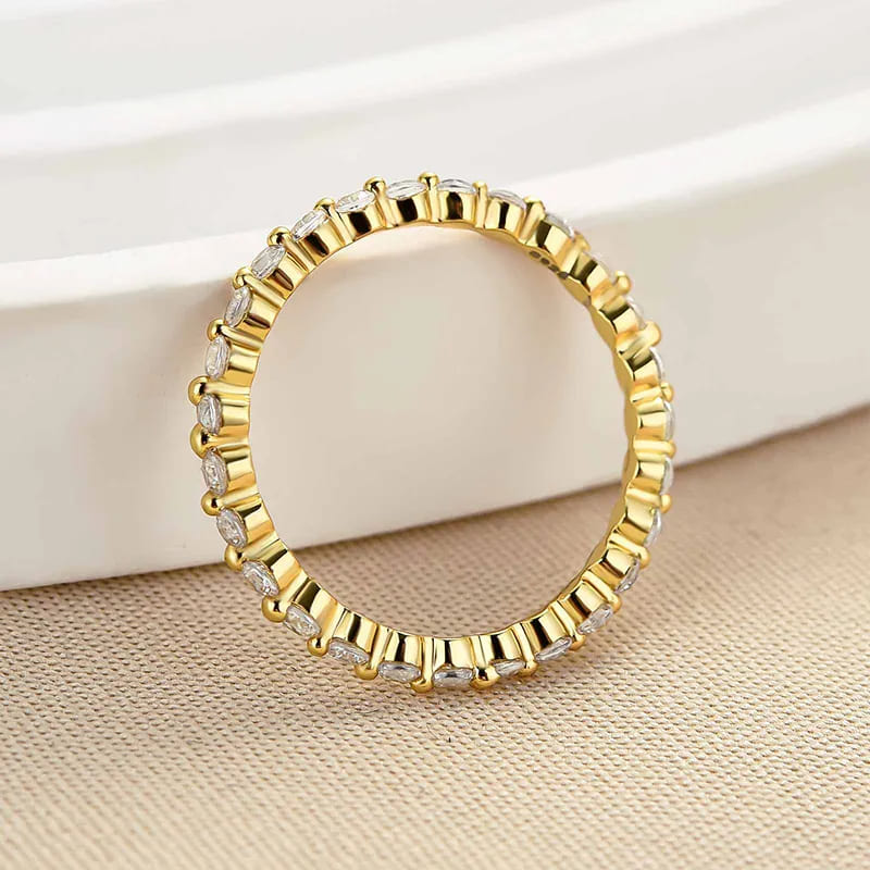 925 Sterling Silver Round Cut Eternity Band