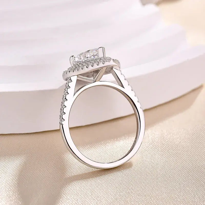 Dazzling Pear Cut 2.5ct Sterling Silver Engagement Ring