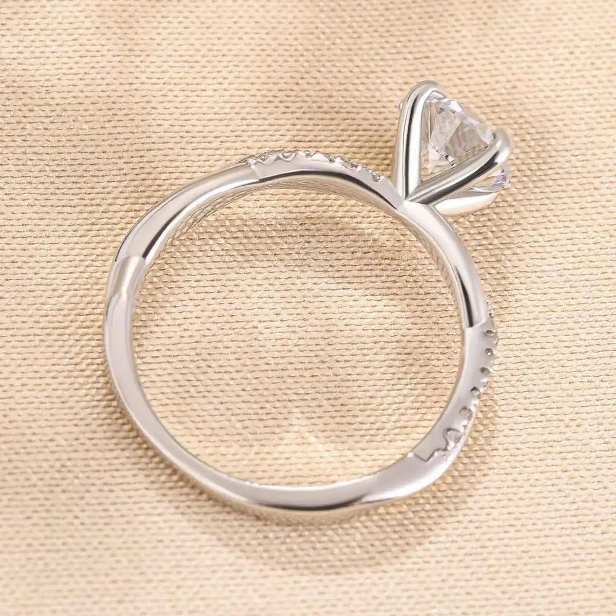 Radiant Round Cut 1.25ct Engagement Ring In 925 Sterling Silver