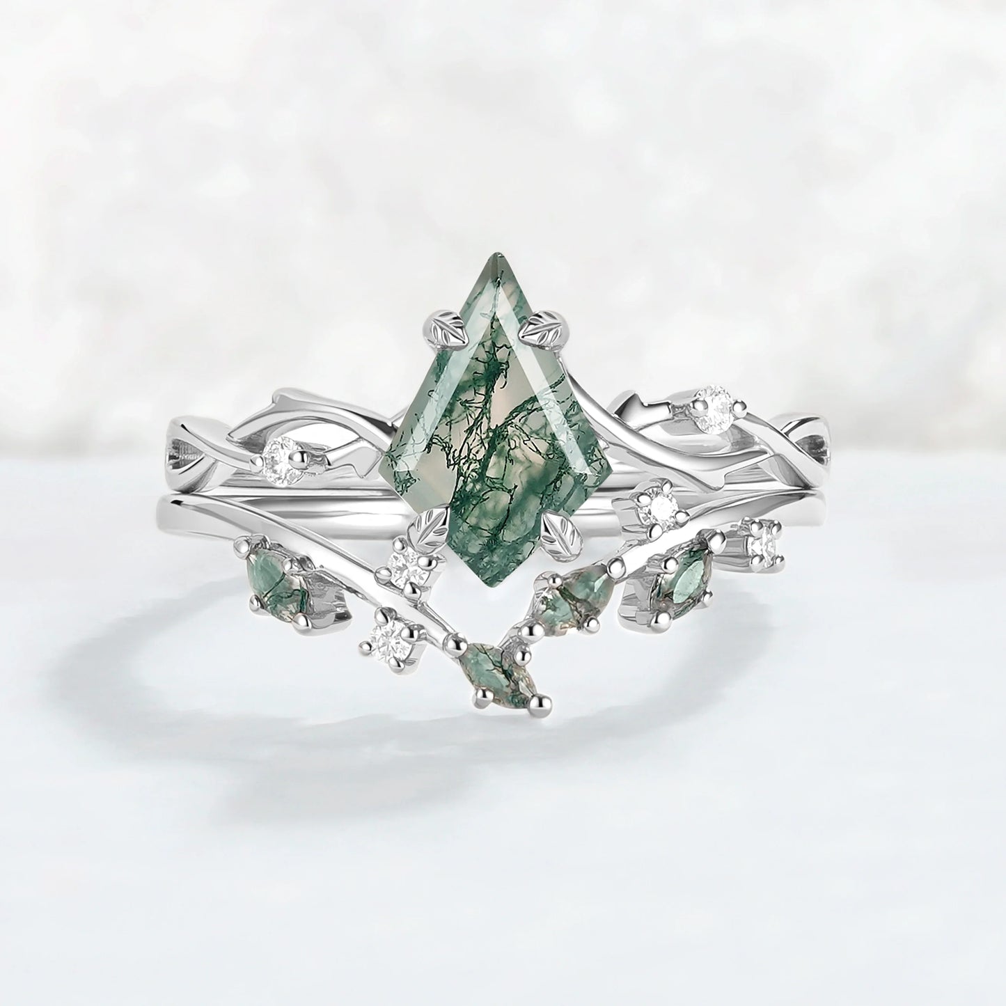Nature Inspired Vines Moss Agate Collection