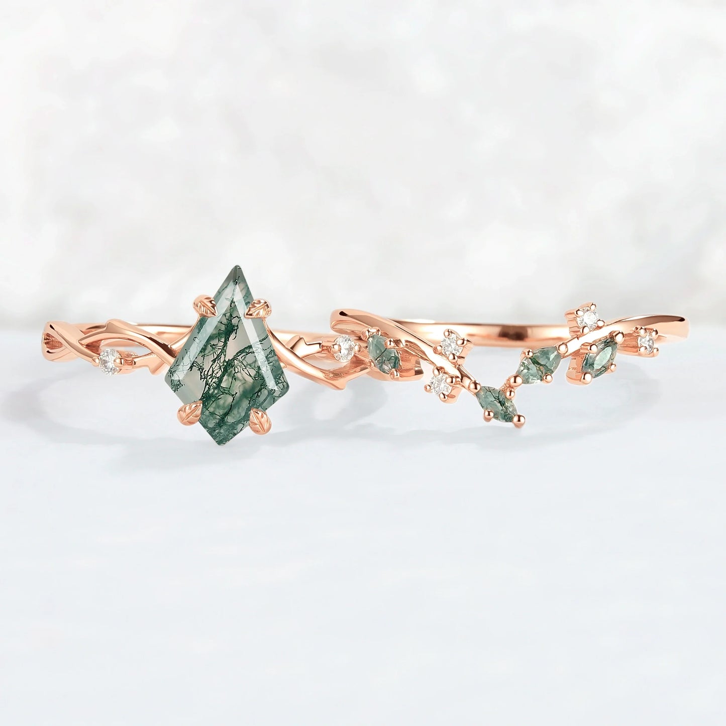 Nature Inspired Vines Moss Agate Collection