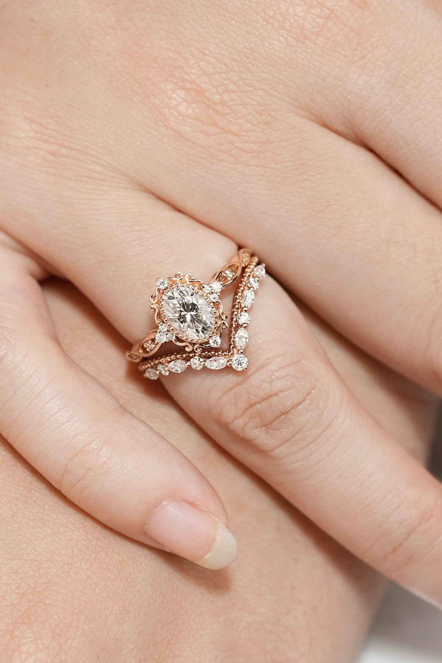 Moissanite Stacking Wedding Band One Piece For Women