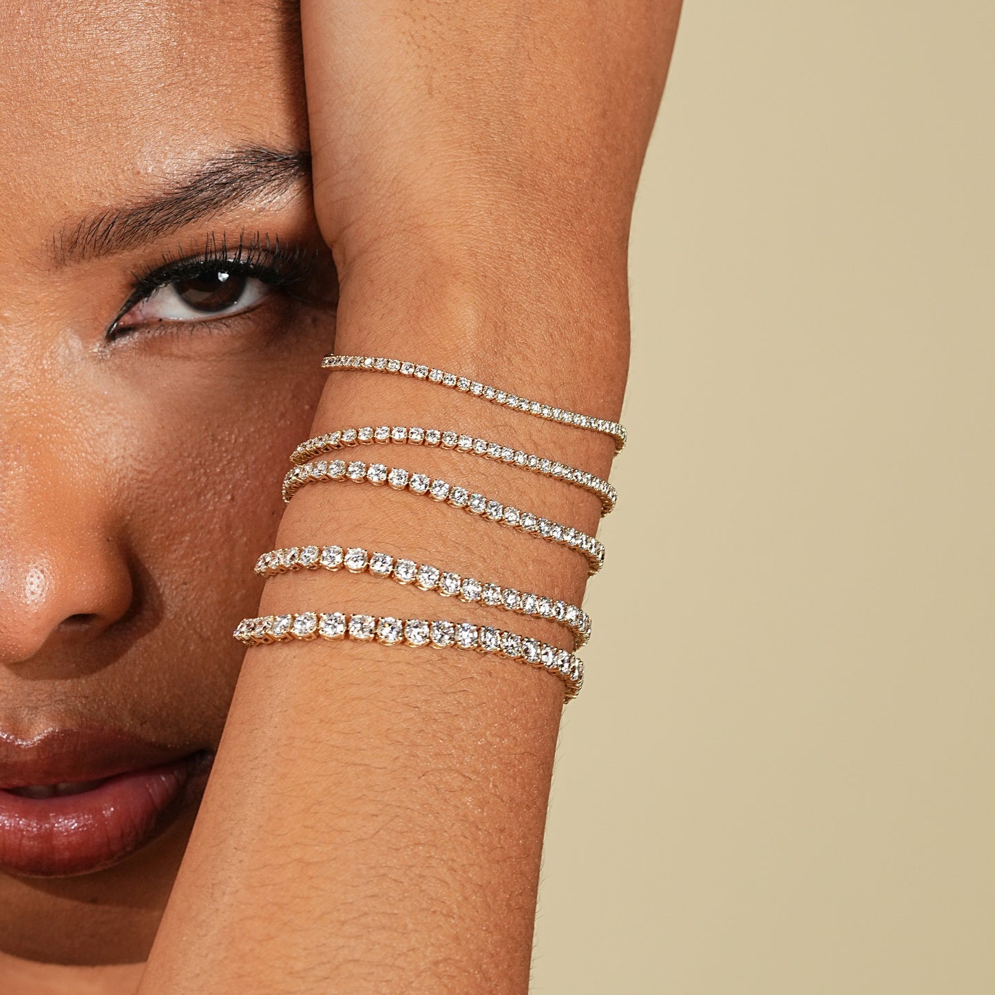 3 ctw Lab Grown Diamond Tennis Bracelet in 14K White Gold