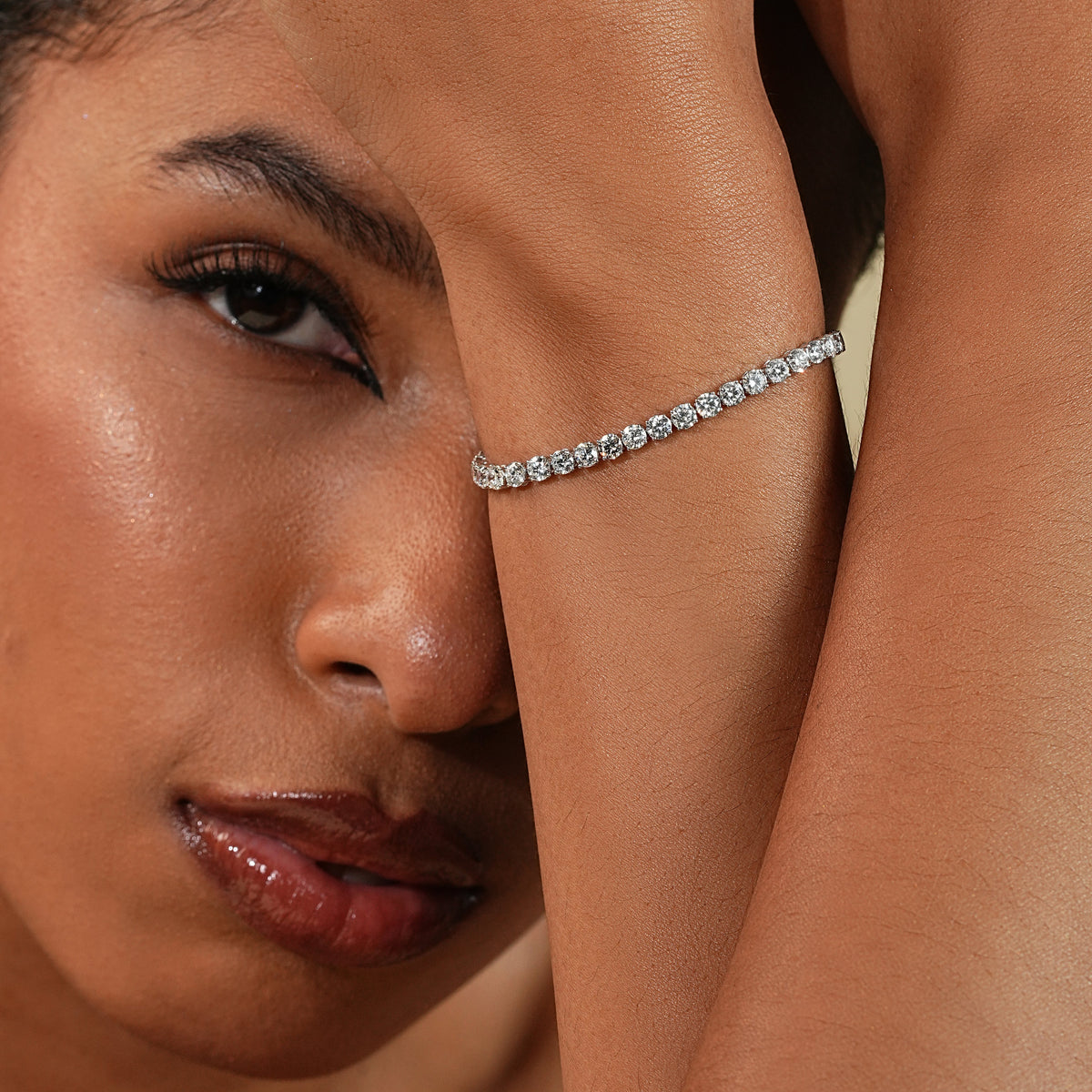 7 Carat Lab Created Diamond Tennis Bracelet in 14K White Gold