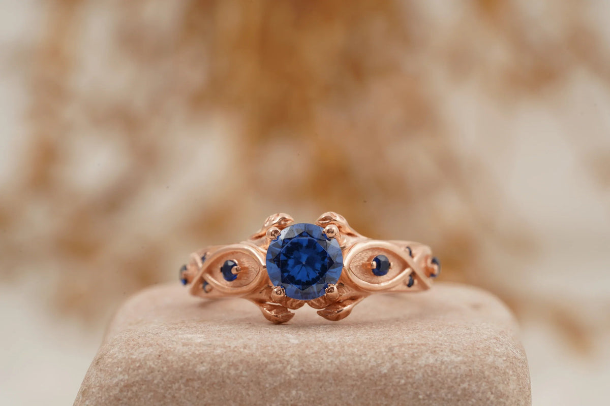 Zora Sapphire Spiritual Stone Engagement Ring Video Game Nerdy Geeky Ring