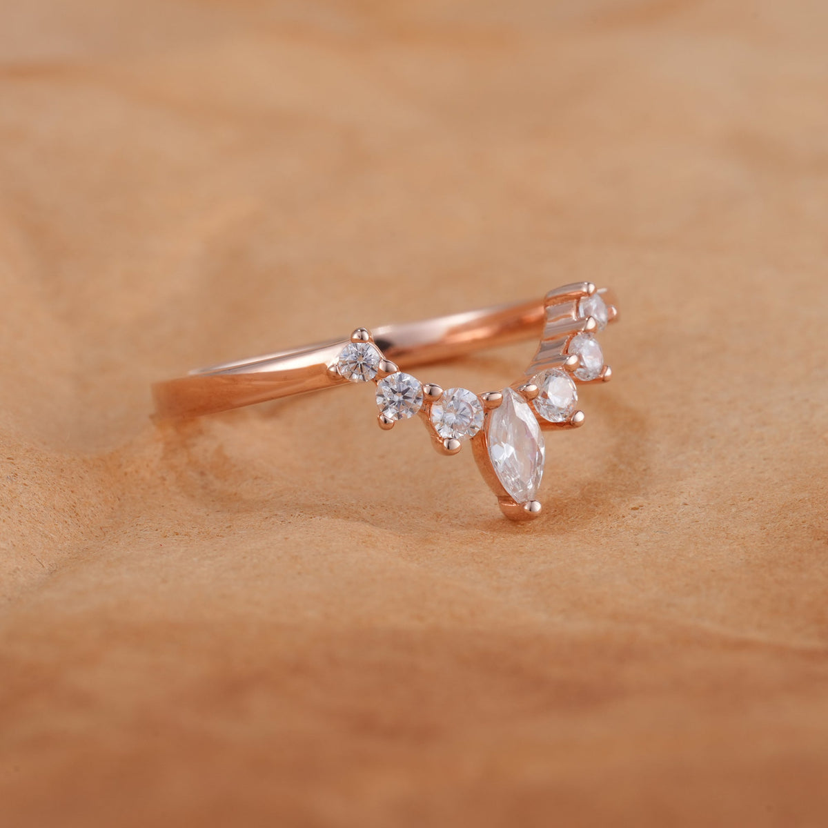custom made -Vintage Marquise Moissanite Ring