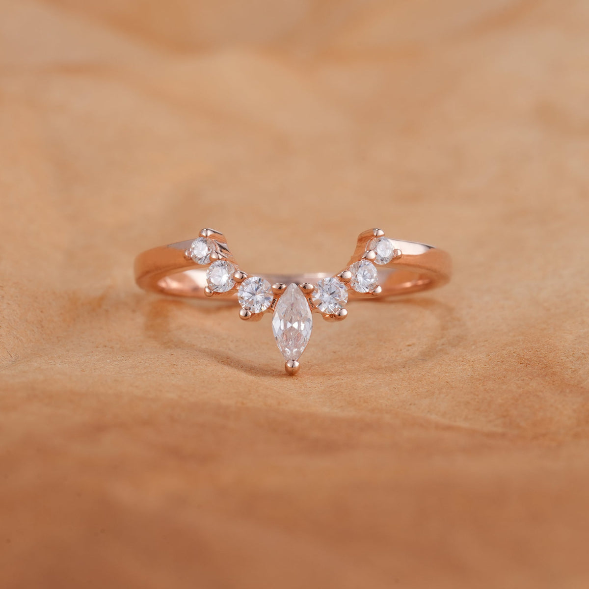 custom made -Vintage Marquise Moissanite Ring