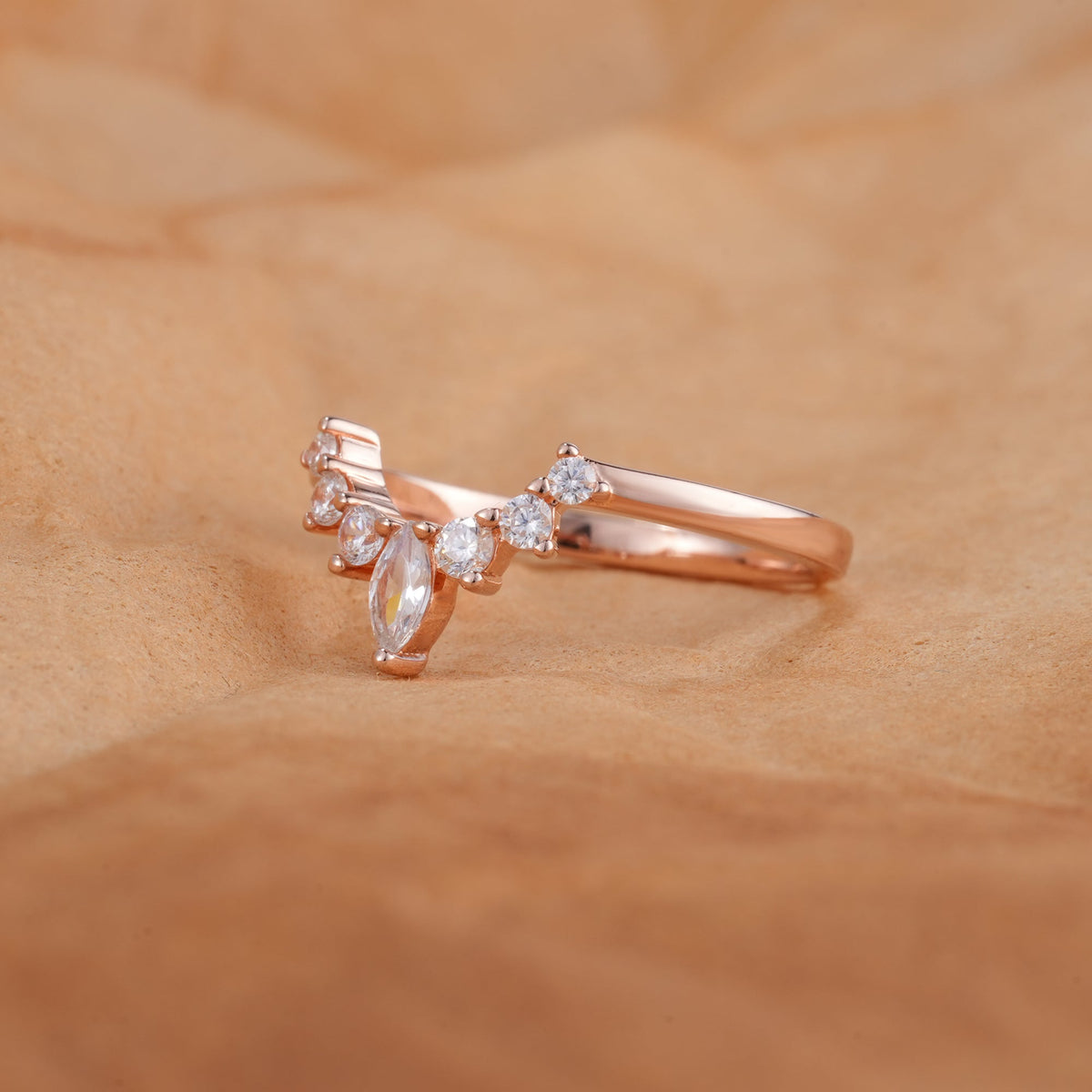 custom made -Vintage Marquise Moissanite Ring