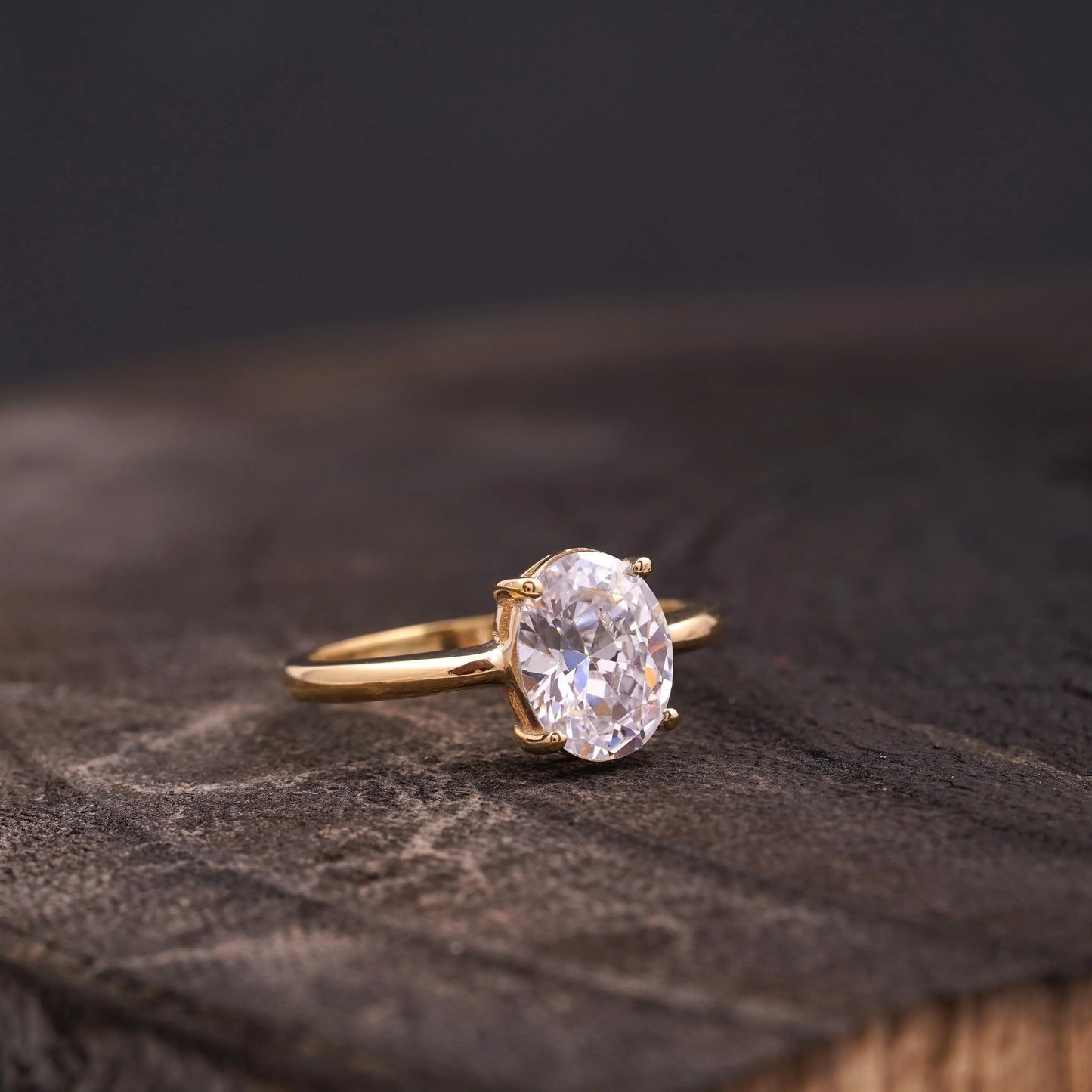 Oval Moissanite Engagement Rings