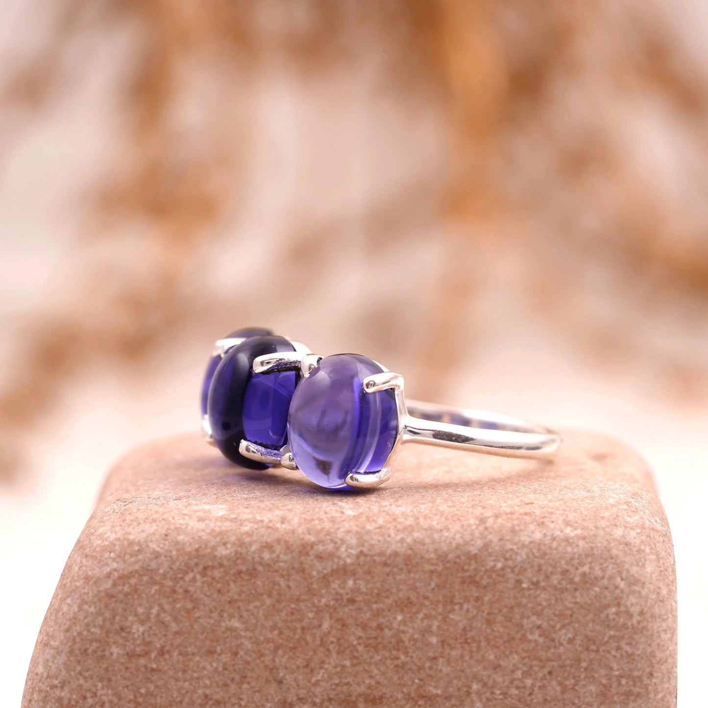 Tanzanite Stacking Three Stone Engagement Ring