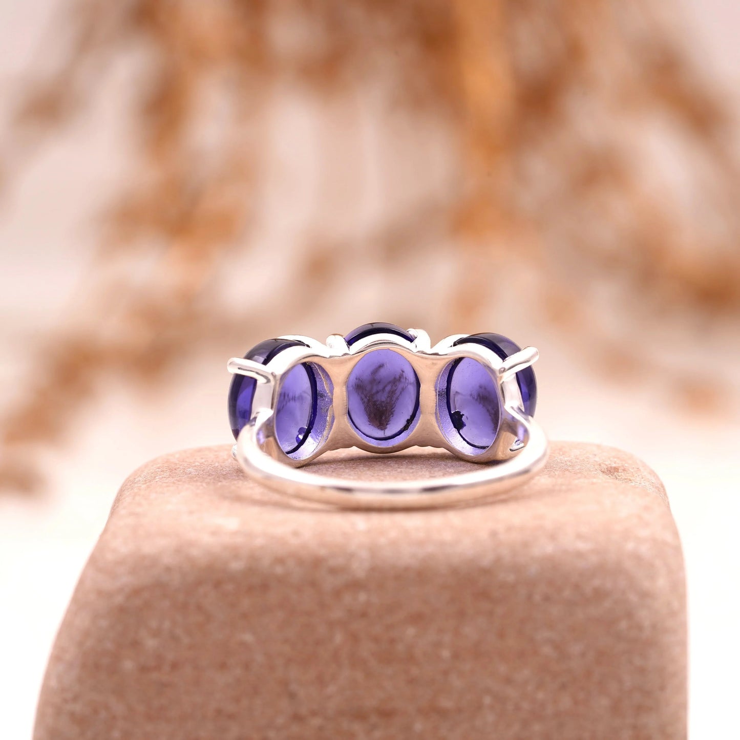 Tanzanite Stacking Three Stone Engagement Ring