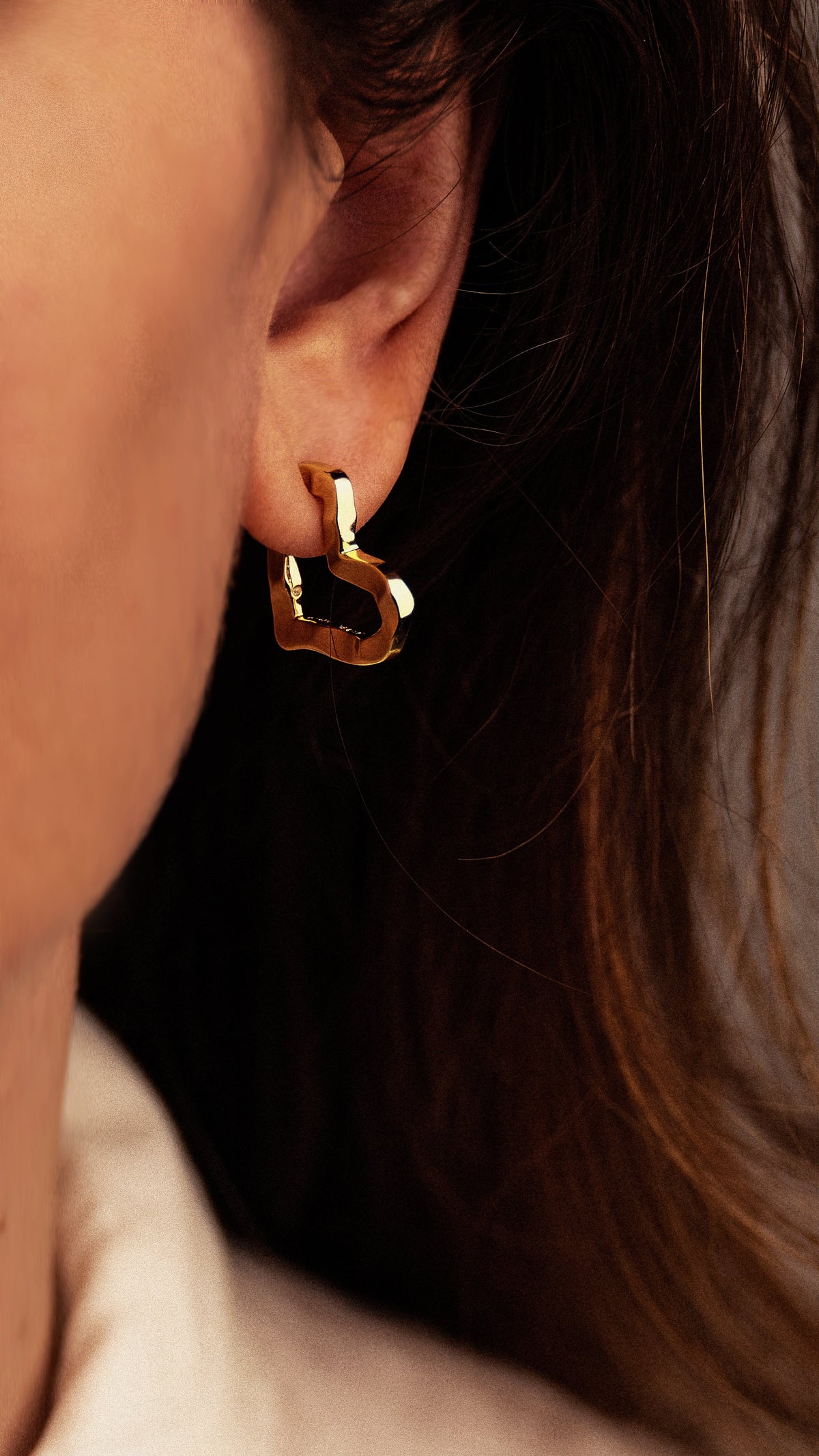 Heart Hoop Earrings, Small