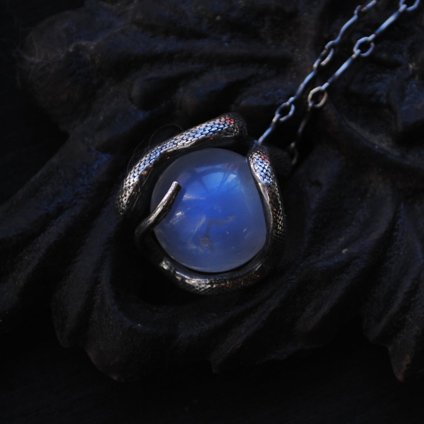Snake Guardian - Blue Moonstone