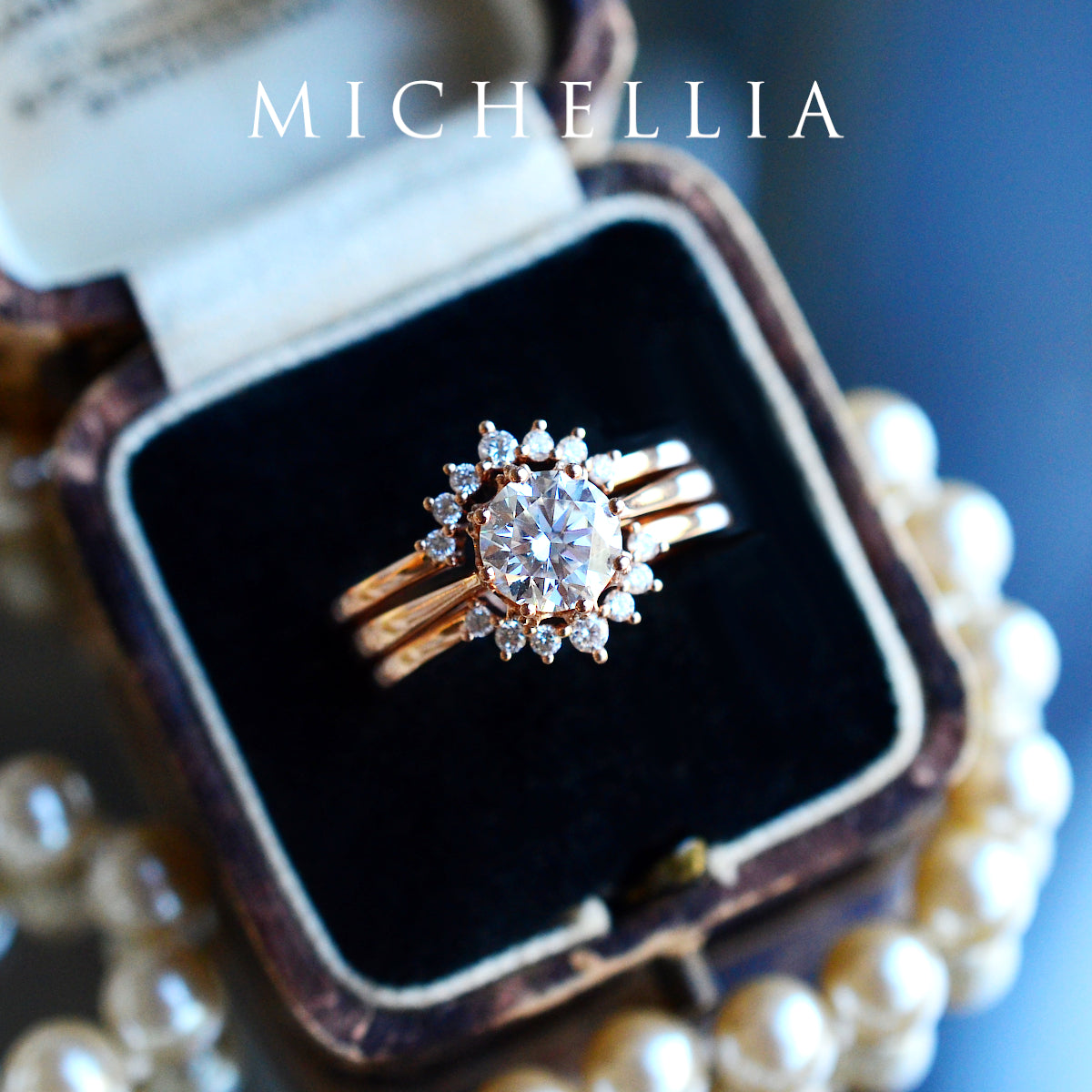 [Cassandra] Vintage Crown Solitaire Ring in Morganite