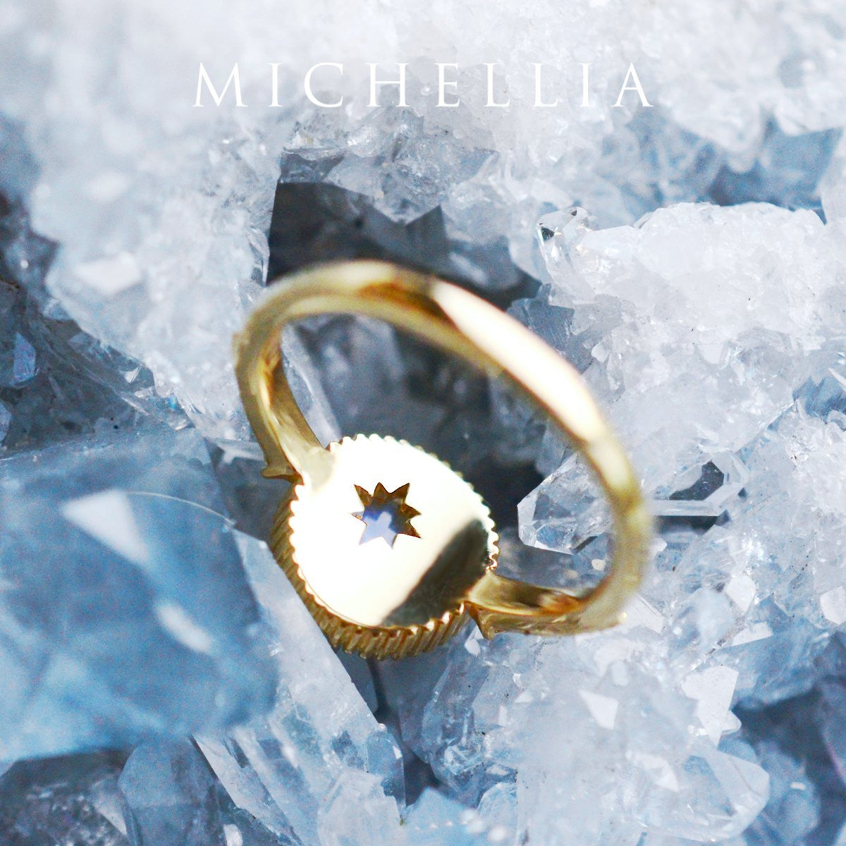 [Luna] Crescent Moon Ring in Moonstone