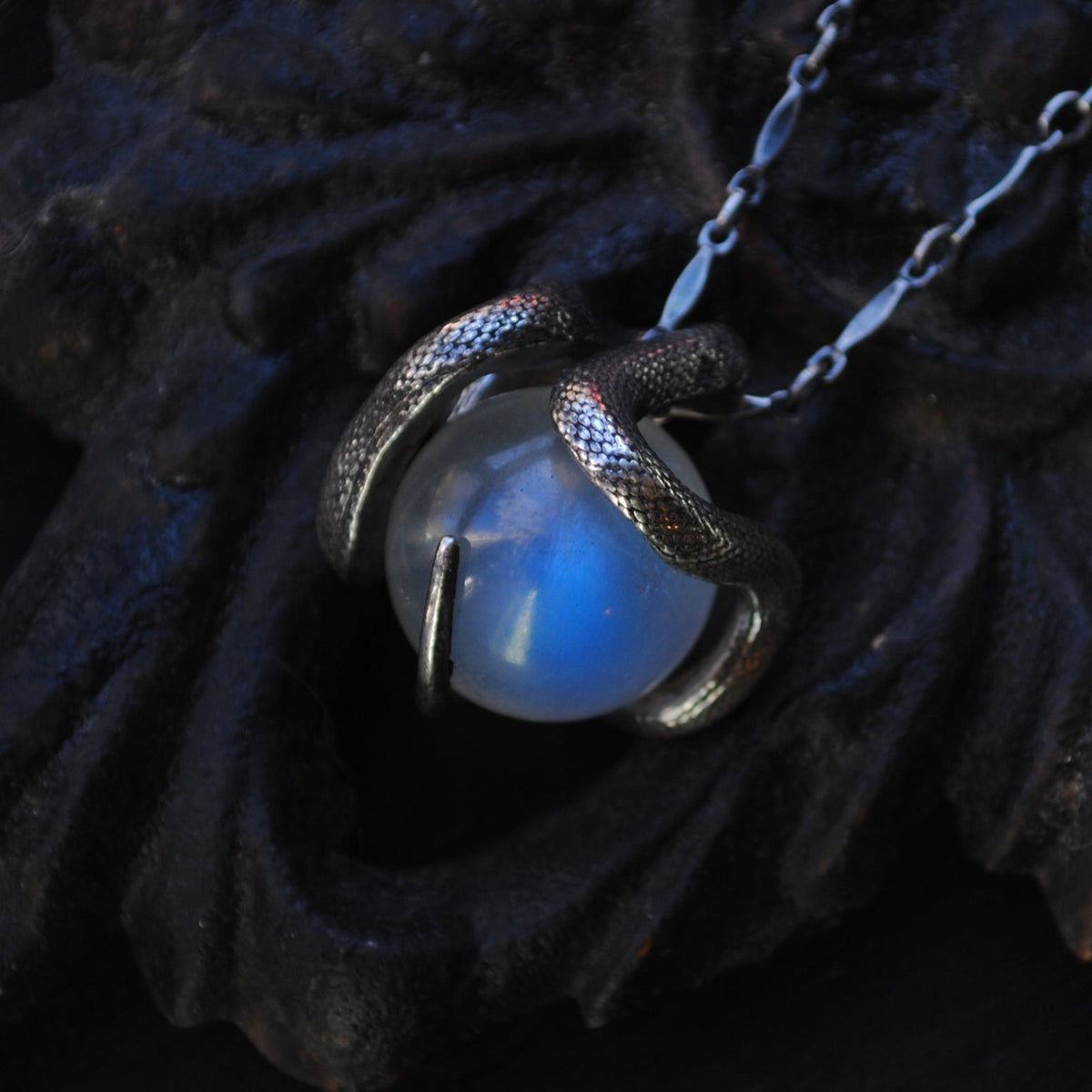 Snake Guardian - Blue Moonstone