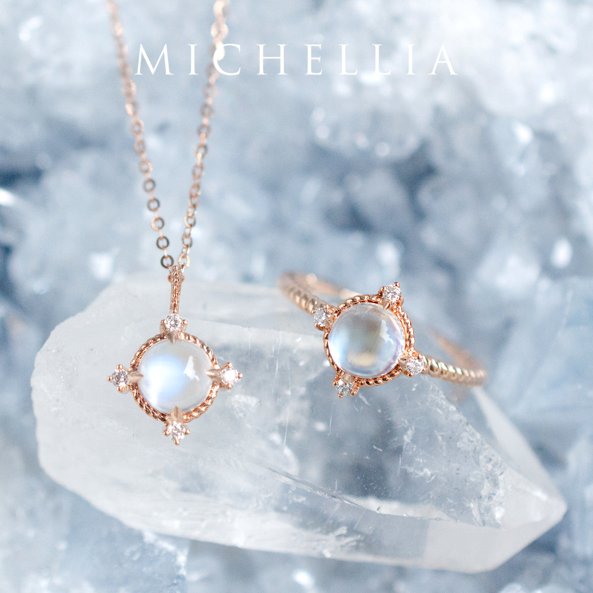 [Stella] Aura of Galaxy Engagement Ring in Moonstone