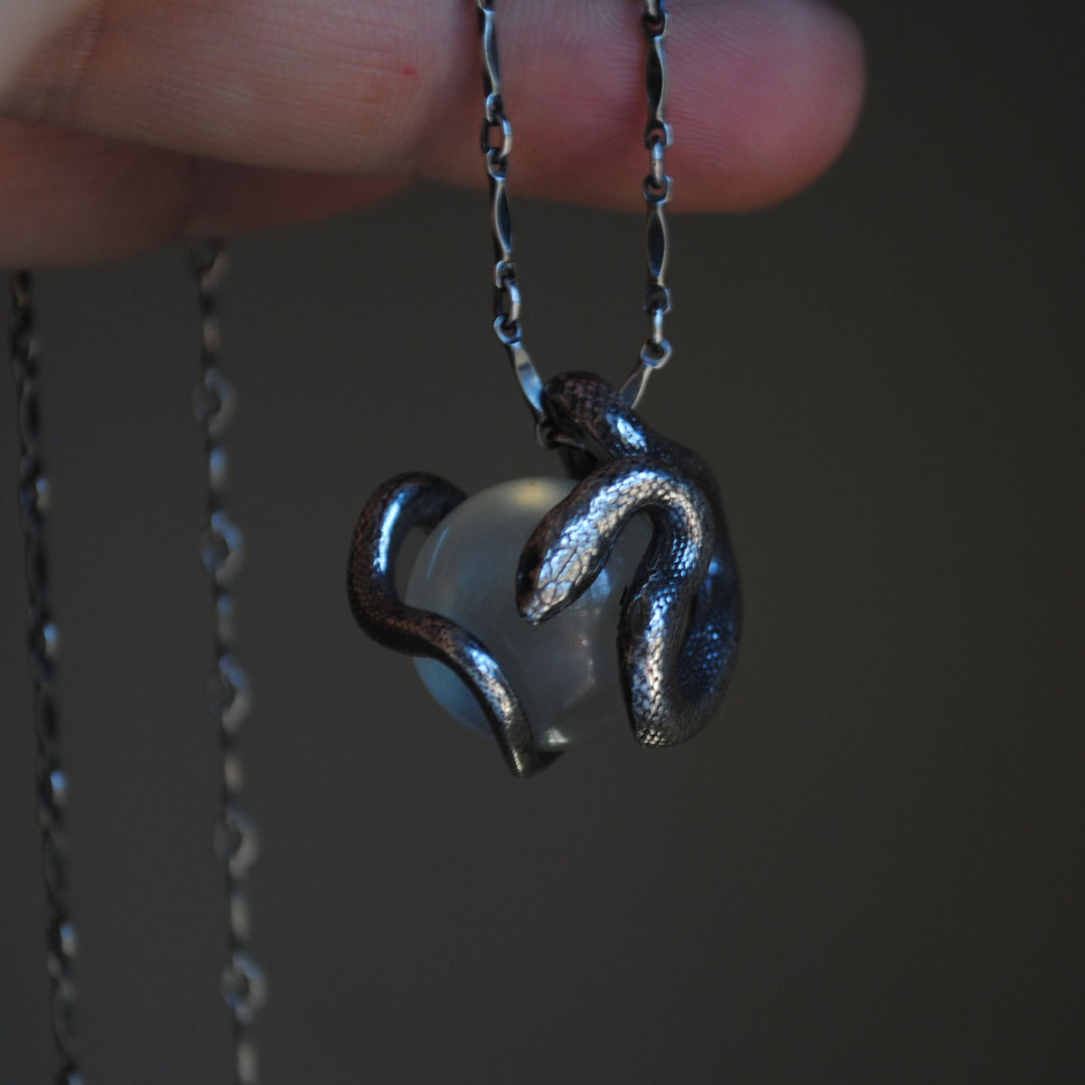 Snake Guardian - Blue Moonstone