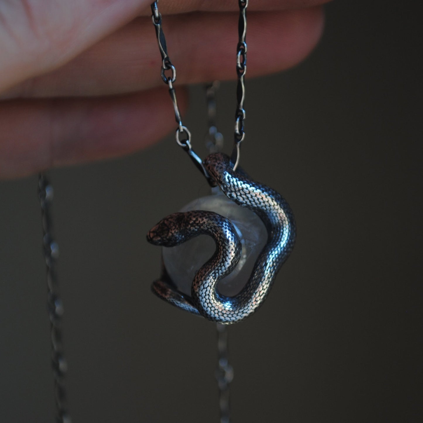 Snake Guardian - Blue Moonstone