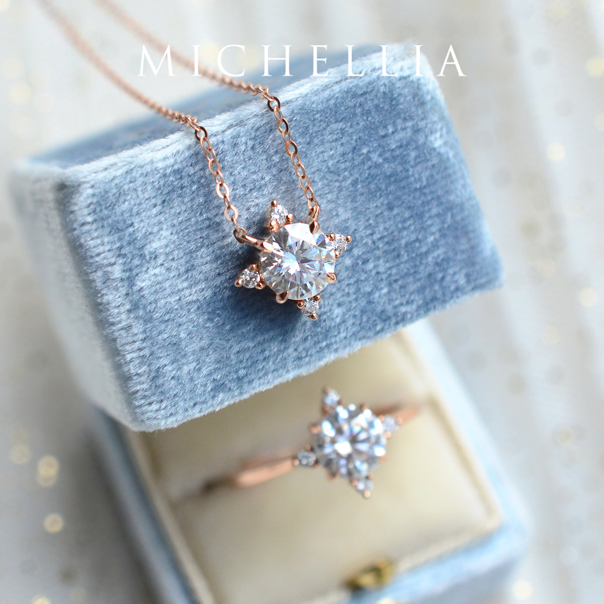 [Polaris] North Star Necklace in Moissanite