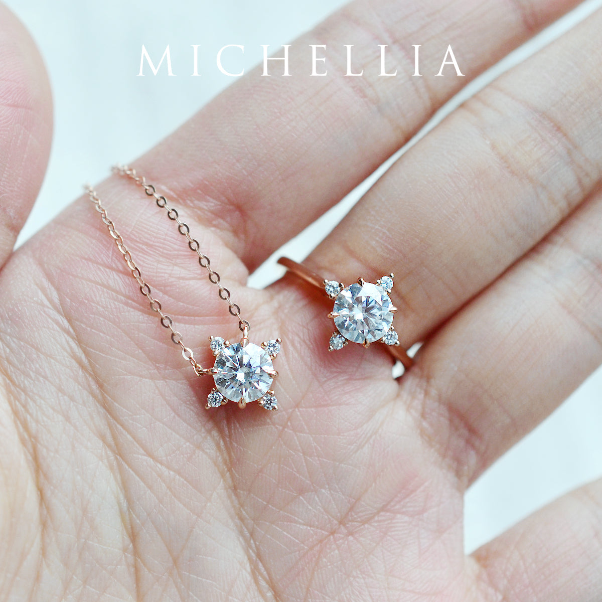 [Polaris] North Star Necklace in Moissanite