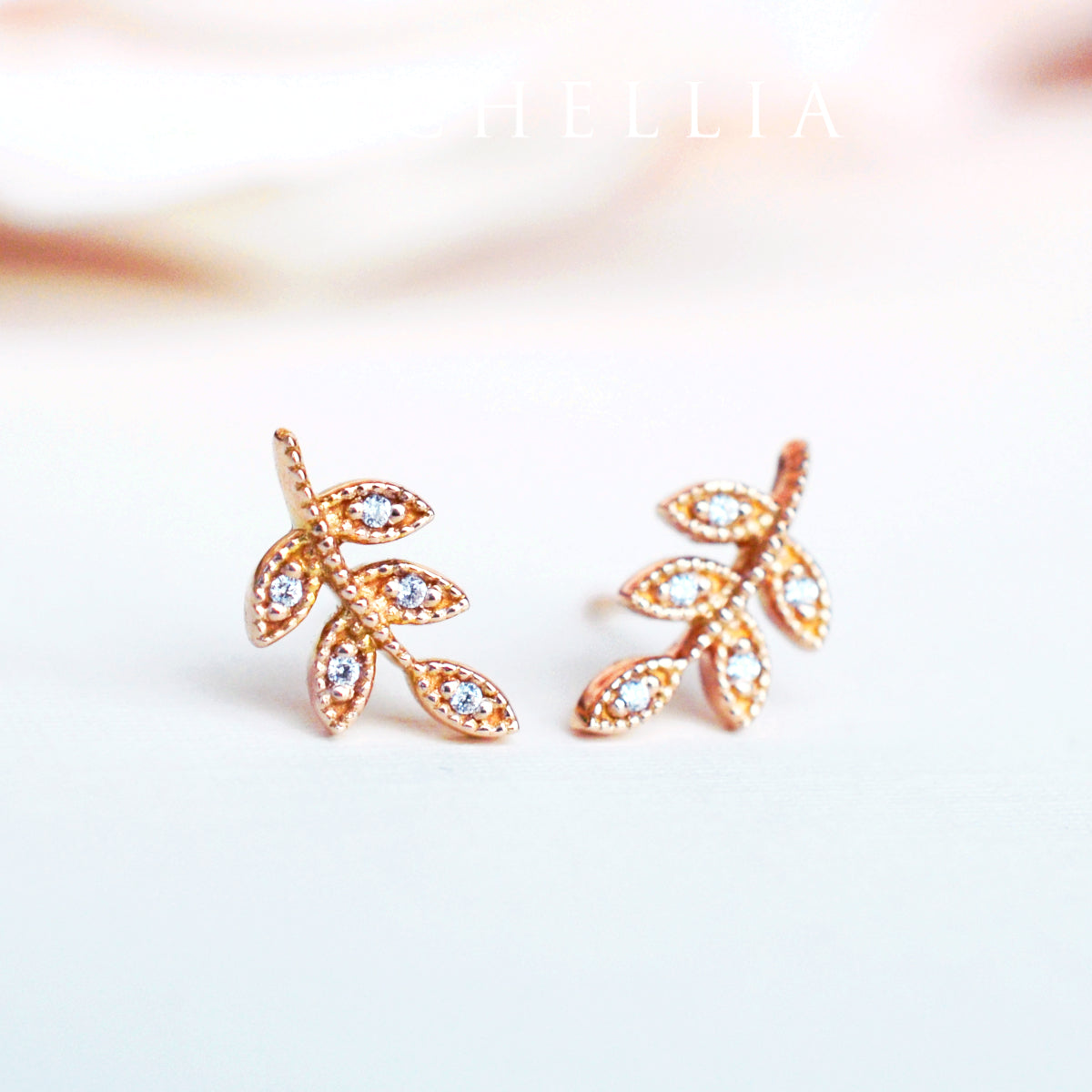 [Viridis] Petite Leaf Earrings