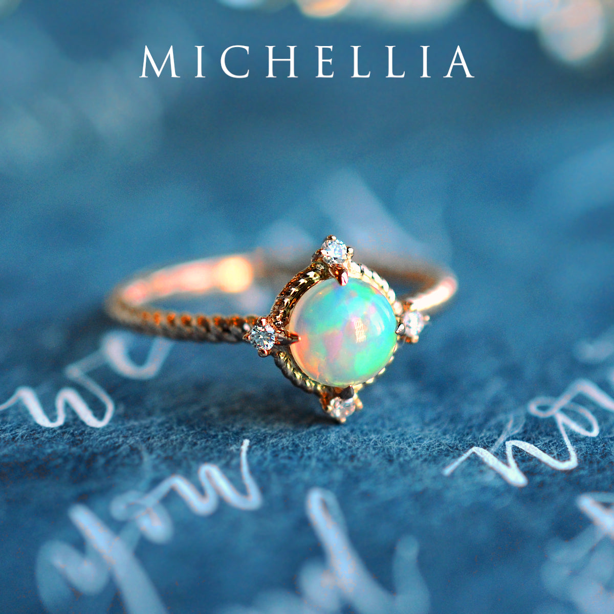 [Stella] Aura of Galaxy Ring in Australian Opal
