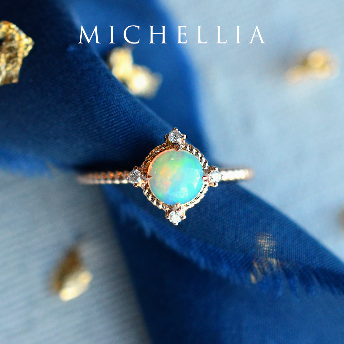 [Stella] Aura of Galaxy Ring in Australian Opal