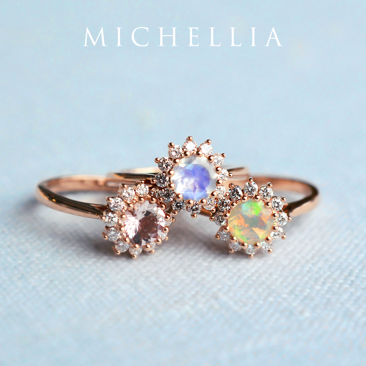 [Rosalie] Vintage Bloom Ring in Opal