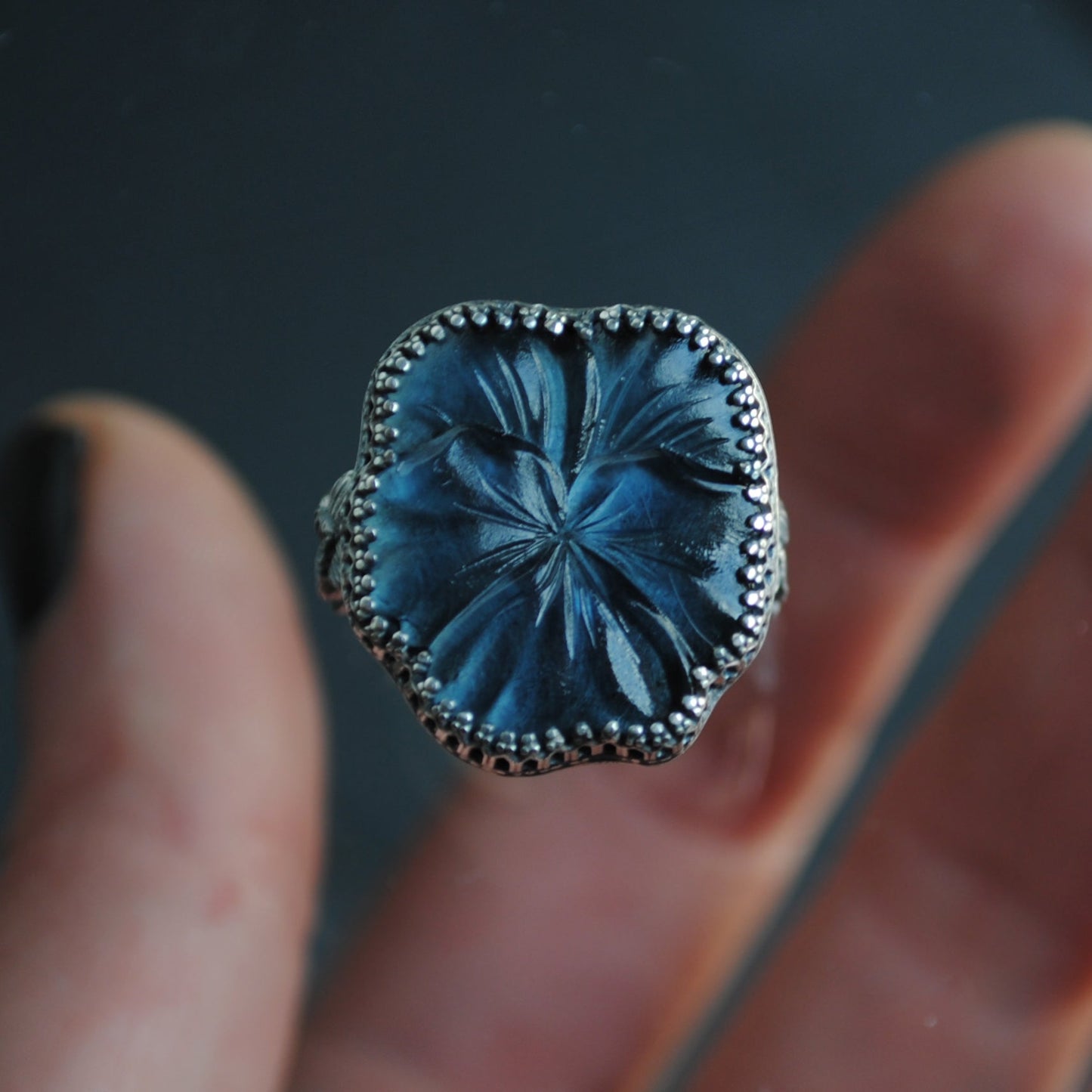 Size 8.5 - Blue Pansy