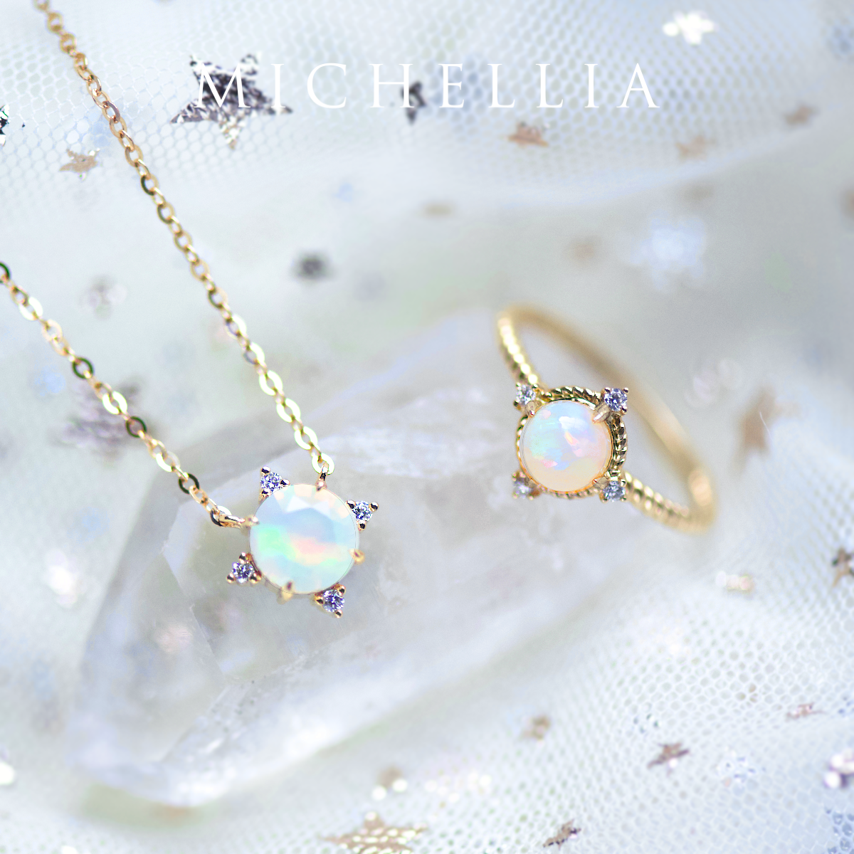 [Polaris] North Star Necklace in Opal