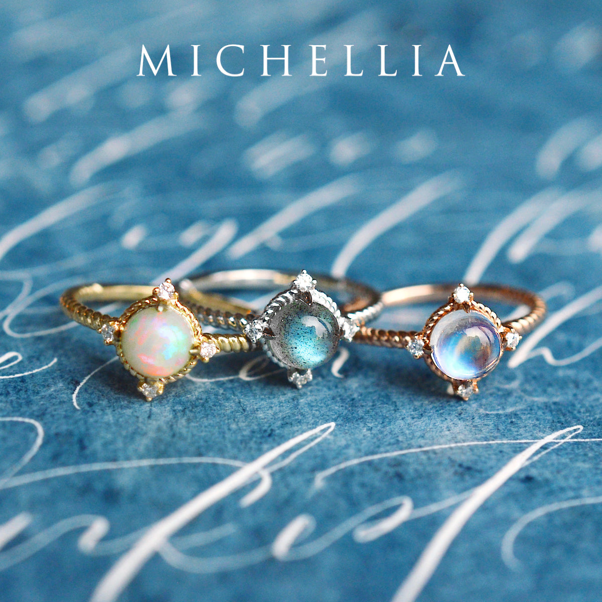 [Stella] Aura of Galaxy Engagement Ring in Diamond / Moissanite