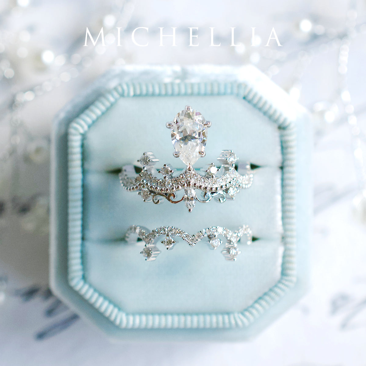 [Lacey] Chandelier Crown Diamond Band