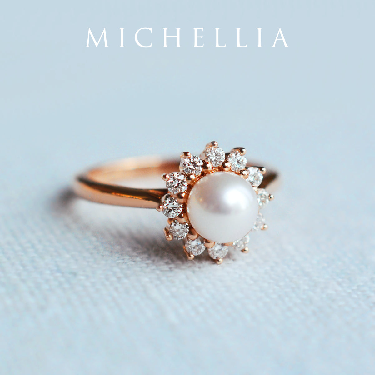 [Rosalie] Ready-to-Ship Vintage Bloom Ring in Akoya Pearl
