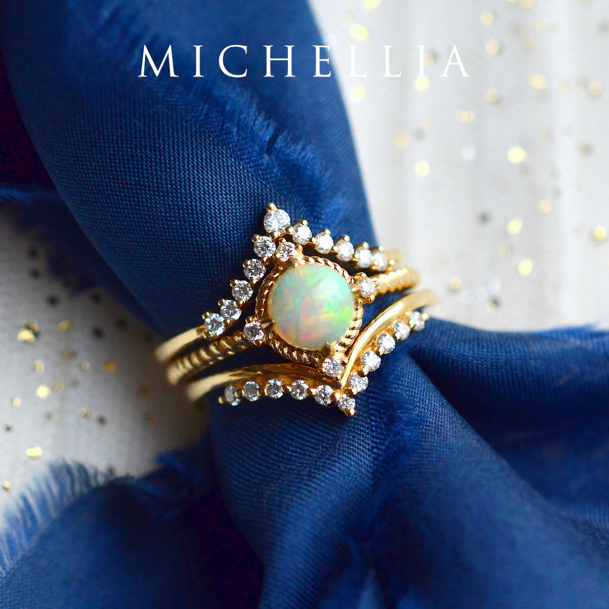 [Stella] Aura of Galaxy Ring in Australian Opal
