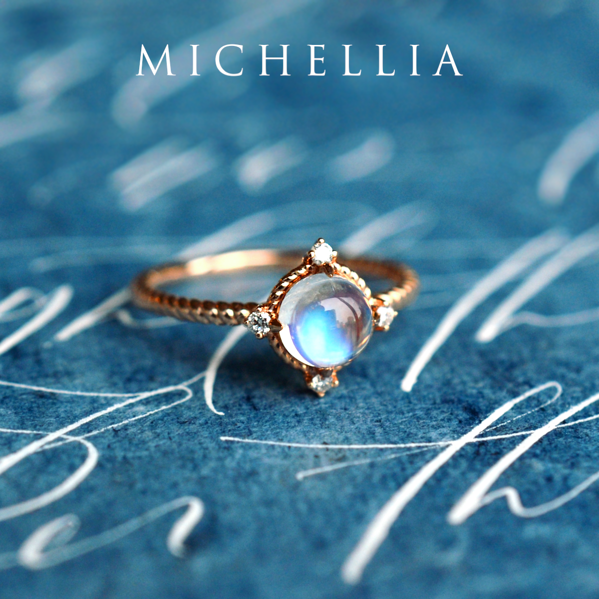 [Stella] Aura of Galaxy Engagement Ring in Moonstone