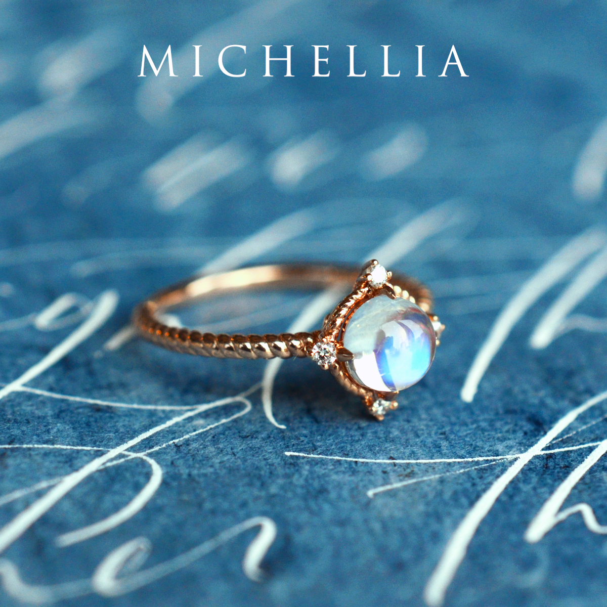 [Stella] Aura of Galaxy Engagement Ring in Moonstone