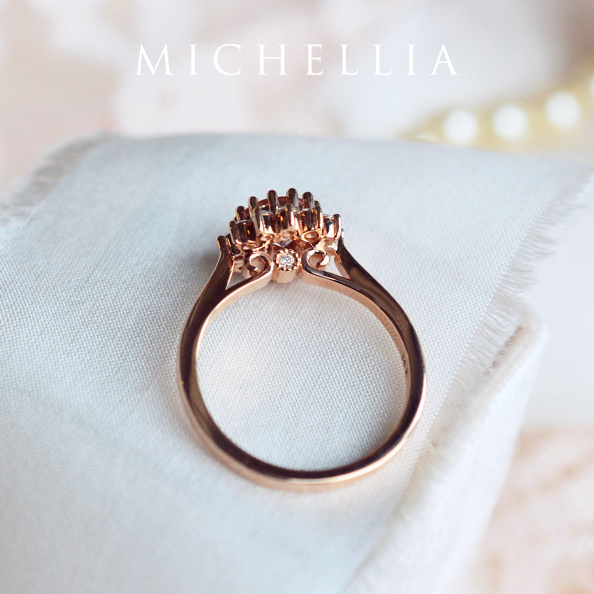 [Rosalie] Vintage Bloom Ring in Opal