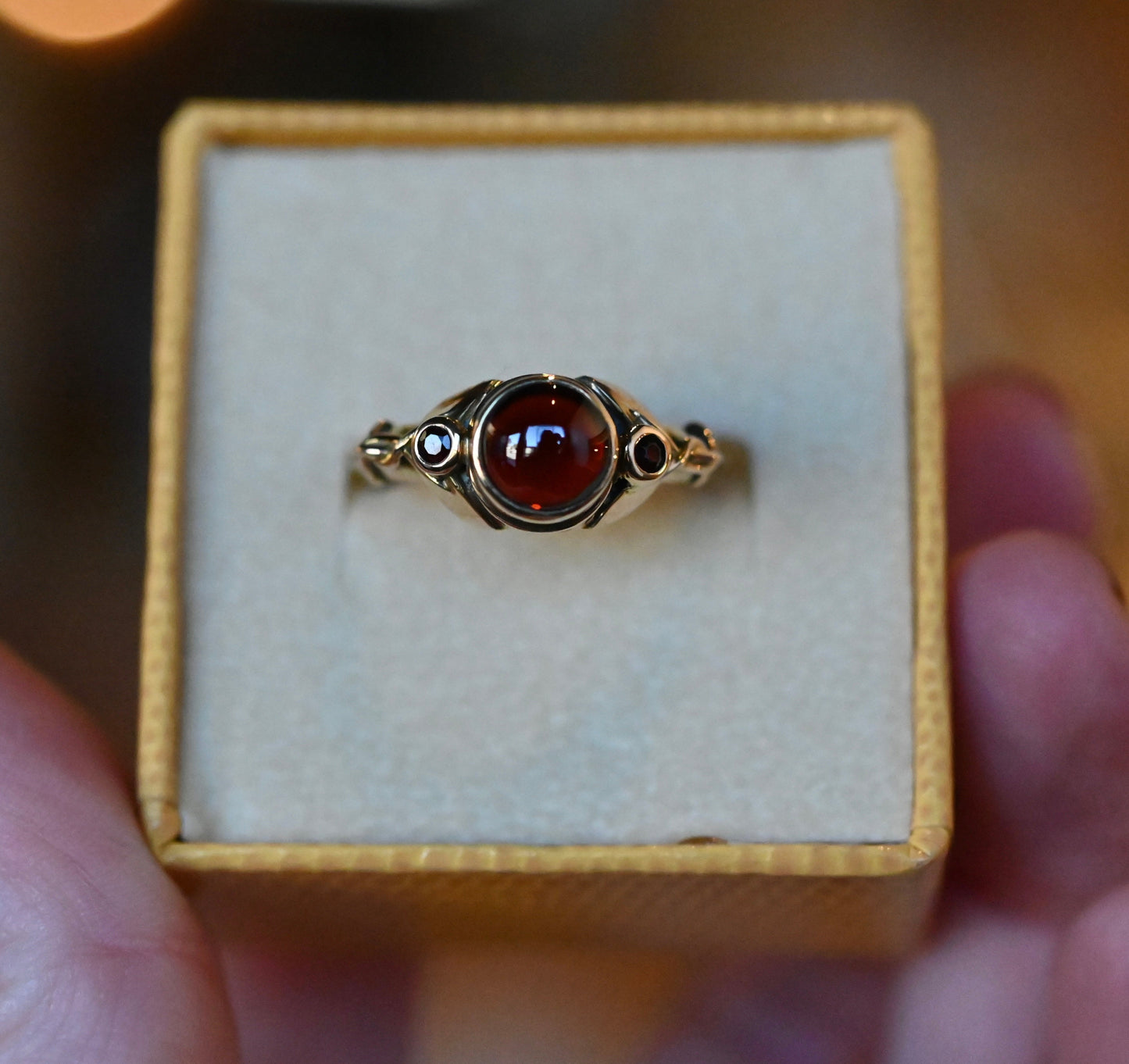 14k Gold Symmetrical Vine Customizable Ring Setting - Made To Order