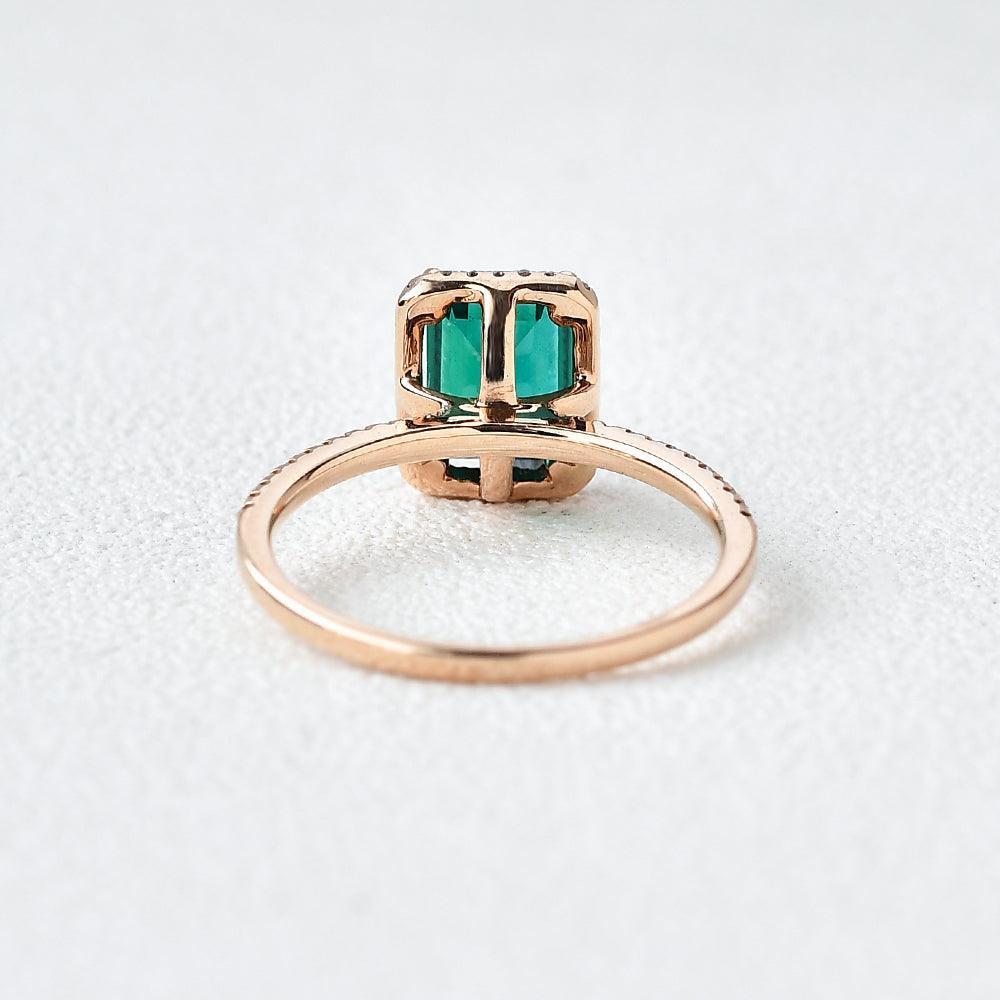 Vera's Grace | Vintage Emerald & Moissanite Ring