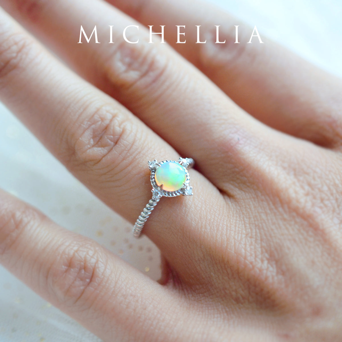 [Stella] Aura of Galaxy Ring in Australian Opal