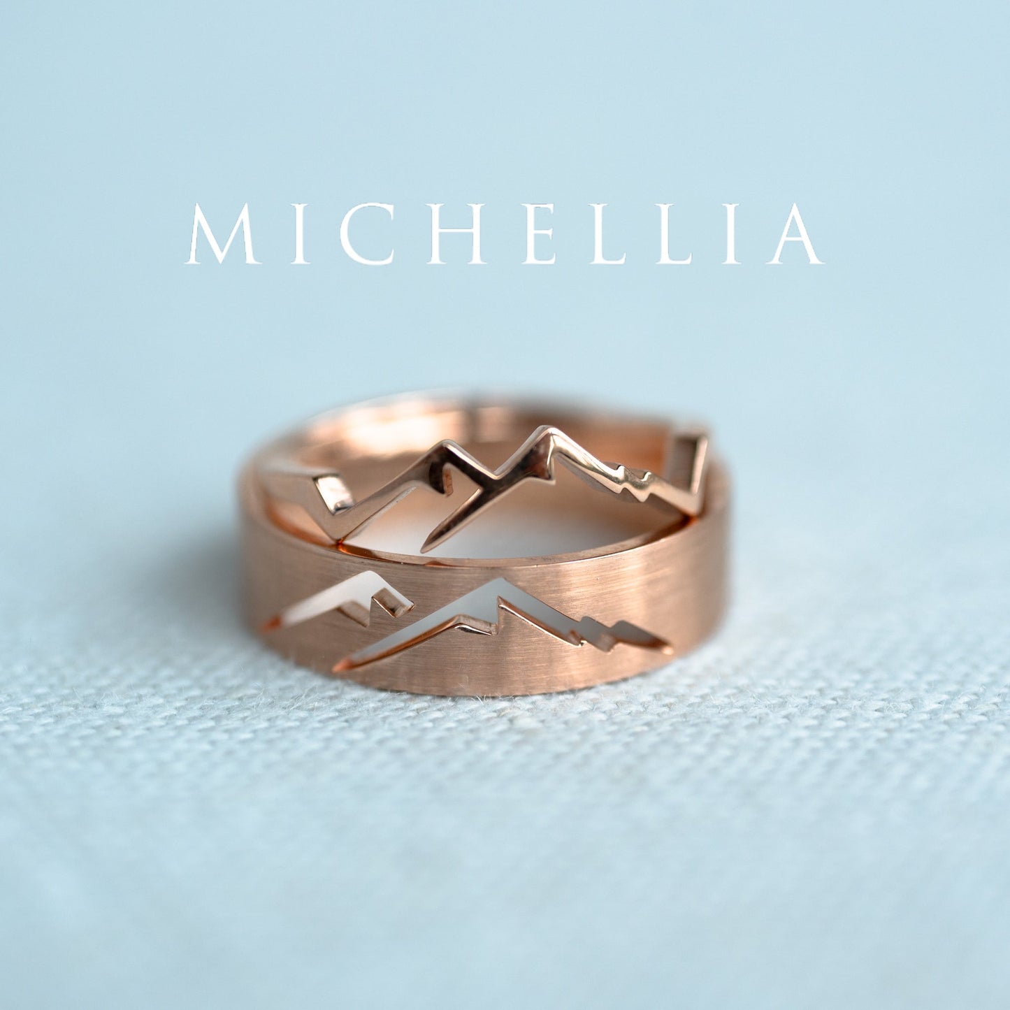 [Atlas & Gaia] Mountaineer Lovers Adventure Wedding Bands