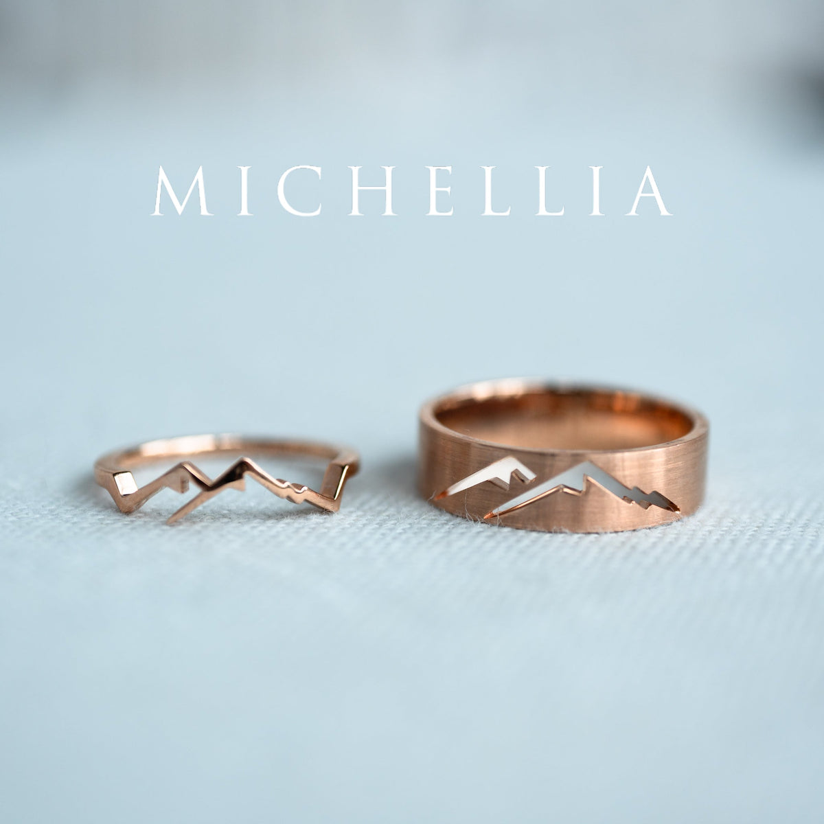 [Atlas & Gaia] Mountaineer Lovers Adventure Wedding Bands