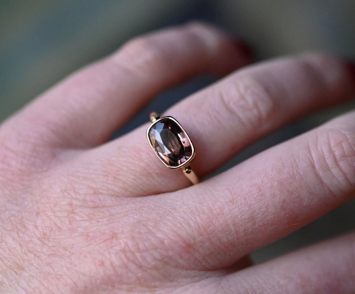 14k Gold Bridge Solitaire Ring Setting - Made To Order